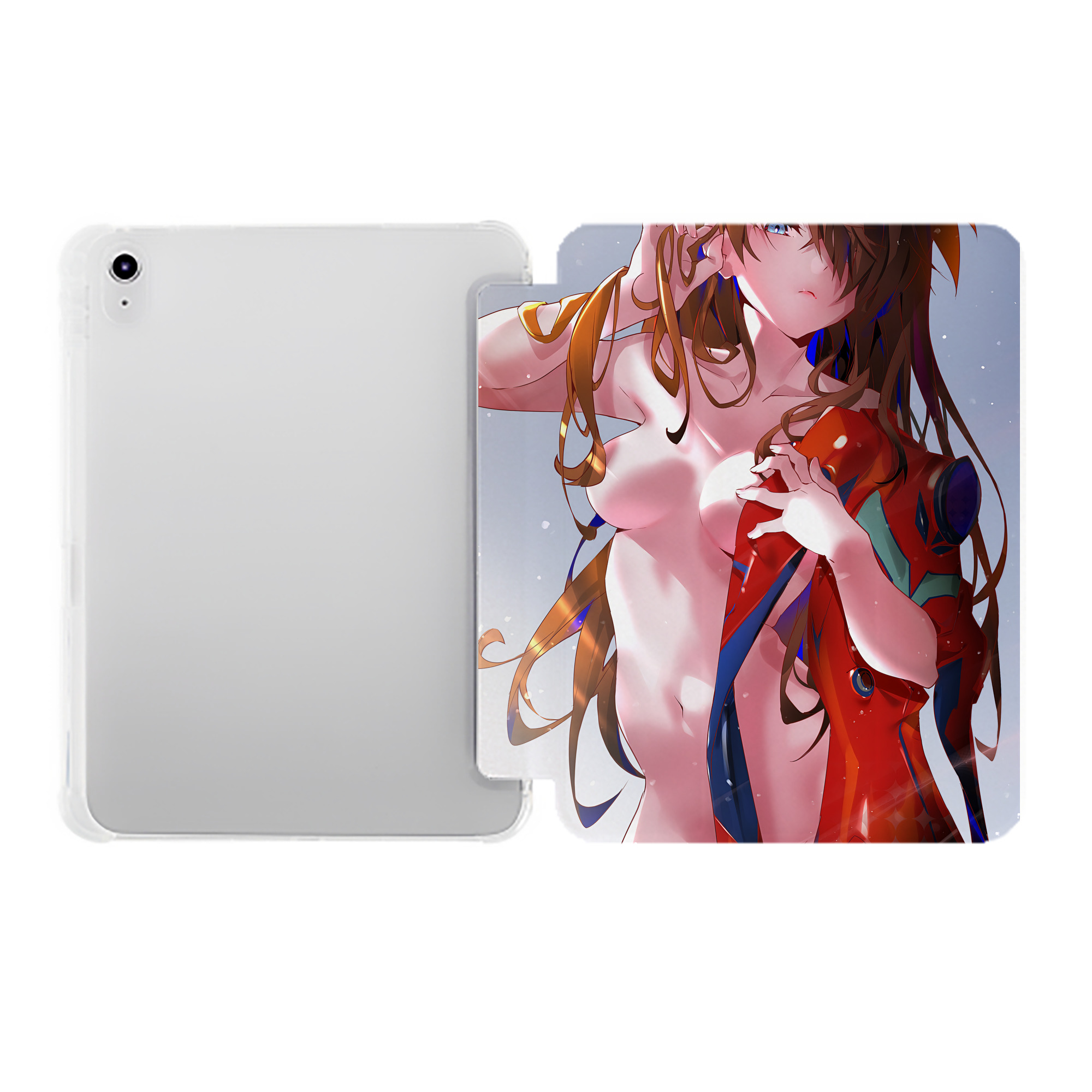 （画像用） EVA 新世紀エヴァンゲリオン IPad ケース ペン収納付き 三つ折りスタンド PUレザー×シリコン 対応機種9.5/10.5/10.9インチ